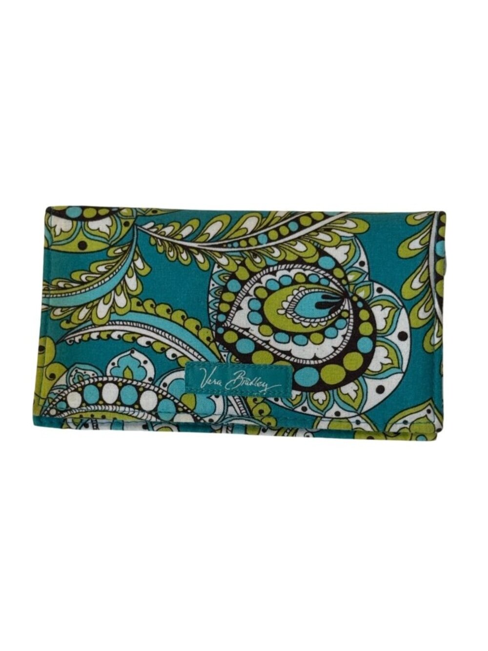 Vera Bradley Limes Up Checkbook Cover Quilted Wallet Retired Print Cotton